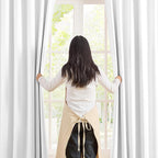 White Blackout Curtains 104 Inches Long, Custom Made Pinch Pleated Memory - Image 3