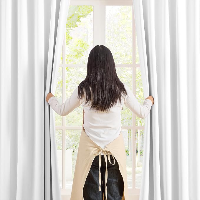 Elegant Pleated Privacy Window Curtain Panels 96 Inches Long, Memory Shape - Image 3