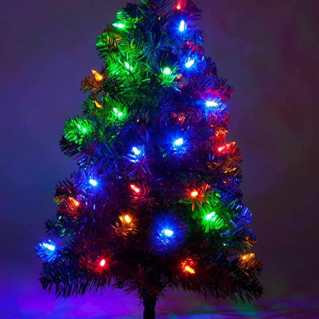 Dazzle Bright 50 LED Batter Operated Christmas Lights, 16 FT Waterproof Mini String Lights with 8 Modes for Xmas Indoor Outdoor Yard Garden Holiday Wedding Decorations (Multi Colored)