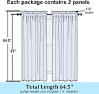 Simplebrand Light Green Sheer Curtains 63 Inch Length 2 Panels, Rod Pocket - Image 8