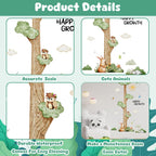 3D Cartoon Height Chart for Kids, DIY Growth Stickers, Removable Height Wall Chart for Kids Nursery, Bedroom, Bathroom