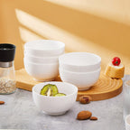 5 Inch Ceramic Cereal Bowls, 16 Ounces Small Bowls Set of 6,White Dipping Bowls for Kitchen,Dessert, Fruits, Snack,Microwave and Dishwasher Safe