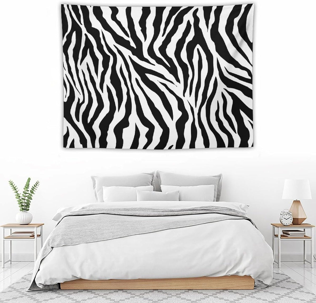 HZOHNAGO Zebra Print Tapestry Nature Wild Animals Black and White Stripe Printed Wall Tapestry Painting Wall Hanging for Bedroom Living Room Dorm 40" W x 30" H