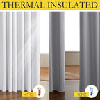 NICETOWN Rod Pocket 100% Blackout Linen Curtains - Image 5
