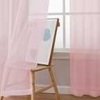 Simplebrand Blush Sheer Curtains 72 Inches Long 2 Panels - Image 4