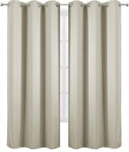 Light Beige Thermal Blackout Curtains/42 x 95 Inch/Set of 2 Panels Room - Image 2
