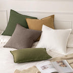 MIULEE Decorative Linen Pillow Covers 20x20 Inch Malt Ball | Boho Farmhouse​ - Image 5