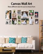 AbcCustomize Canvas Prints with Your Photos, Personalized Photo To Canvas Print for Bedroom, Living Room, Farmhouse Office Decor,Custom Canvas Wall Art for Gifts & Keepsakes, Ready to Hang