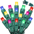 1200LED (24pk of 50L) String Lights, LED Christmas Lights, 6" SPACING,Green Wire, Multicolour
