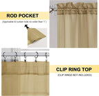 Gold Sheer Curtains 63 Inches Long 2 Panels - Image 2