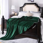 Forest Green Fleece Plush Throw Blanket 50"x60"for Couch Fuzzy Cozy Flannel | - Image 4