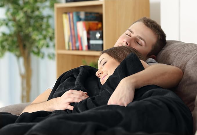 Utopia Bedding Ultra Soft Fleece Bed Blanket King Size Black | Microfiber Plush - Image 7