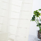 SpaceDresser Check Sheer Curtains 108 Inches Long - Image 2