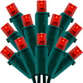 200 Count Red Wide Angle LED Christmas Lights, 66 ft Green Wire UL Certified Commercial Grade 5mm Holiday String Light Set (Red)