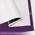 Yakamok Purple 100% Blackout Curtains 63 Inches Long - Image 4