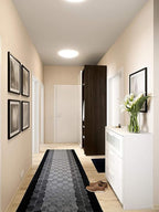 Custom Length Hallway Runner Rug, Slip Resistant, Checkered Black, 26 Inch X 33 - Image 3