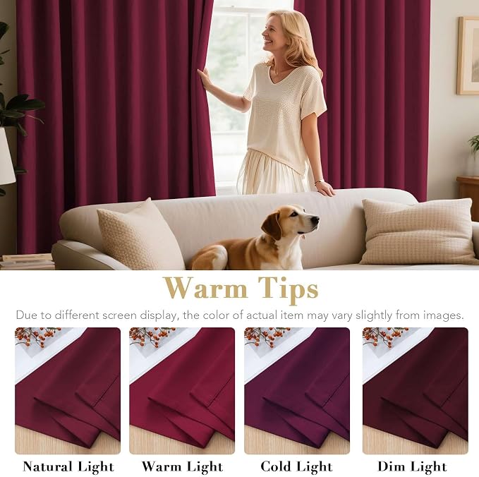 H.VERSAILTEX Christmas Blackout Curtains Premium Blackout Thermal Insulated - Image 5