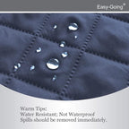 Easy-Going Reversible Couch Cover, Small Chair, Dark Blue/Ivory | Machine - Image 4