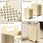 Laundry Basket Hamper,Hanging Wall Collapsible Laundry with Handle,Space-Saving Foldable Storage Dirty Washer Organizer Bin Multi-function Container Waterproof Durable,Set of 2(XL&M)