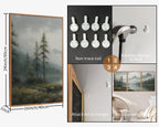 SIGNINART Large Green Forest Framed Canvas Wall Art Set, Misty Mountain Lake Scenery Wall Decor, Modern Foggy Wood Landscape Artwork, Oil Printing Style Nature Art Print for Living Room, Bedroom, Office 16 x24 x3