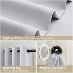 MIULEE Greyish White 40x54 Inch Length Blackout Curtains - Image 7