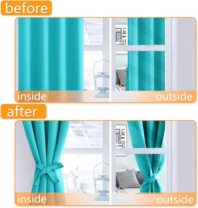 Blackout Curtains for Bedroom, 38 x 54 Inch, 2 Panels | Thermal Insulated & - Image 4
