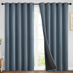 Yakamok Stone Blue 100% Blackout Curtains 84 Inches Long 70" Wide 2 Panel | by Yakamok