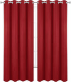 Blackout Curtains 52 x 95 inch/Bright Red Curtains Set of 2 Panels/Thermal - Image 2