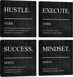 Motivational Wall Decor Canvas Framed Wall Art,Inspirational Office Quotes Canvas Home Decorations Wall Decor Artwork,Positive Quote Words Poster Wall Art for Company Living Room Bedroom 20”X20”X4