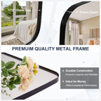 ANDY STAR 30x40” Black Bathroom Mirror, Oblong Vanity Mirror with Stainless Steel Metal Frame, Matte Black Oval Mirror for Over Sink, Modern Anti Rust Wall Mounted