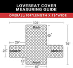 Easy-Going Reversible Couch Cover, 2 Cushion Sofa, Water Resistant Furniture Mat - Image 6