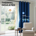 Joydeco Blackout Curtains 72 inches Long 2 Panels Set, Thermal Insulated Long - Image 5