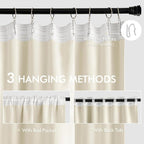 MIULEE Birch Back Tab Blackout Curtains 52x63 Inches Long 2 Panels Set | Rod - Image 3