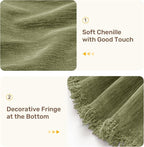 2 Pieces Sectional Couch Covers L Shaped Cover XXL Green | Thick Washable Fabric - Image 7