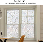 Kromapolis Window Film Privacy Frosted, Stained Glass Decorative Film, Static Window Clings, Non-Adhesive, No-Glue (35.4 x 78.7 inch)