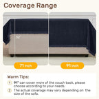 2 Pieces Sectional Couch Covers L Shaped Cover XXXL Navy Blue | Thick Washable - Image 5