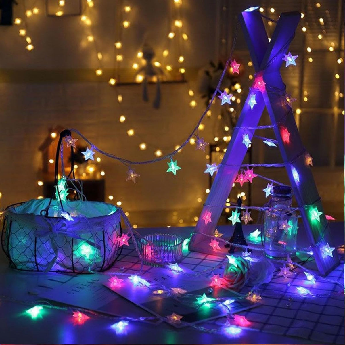 String Lights Battery Operated - Waterproof Fairy Christmas Lights, LED Star Twinkle Light for Indoor Outdoor Tent Loft Bed Patio Party Wedding Holiday Camping Decor