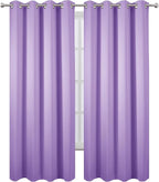 Lilac Blackout Curtains 52 x 84 inch/Lavender Curtains Set of 2 Panels/Thermal - Image 2