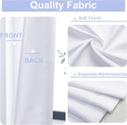 Simplebrand Ava Pure White Curtains 30 Inches Long 2 Panels, Light Filtering - Image 4