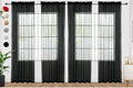 SpaceDresser Black Sheer Curtains 4 Panels Rod Pocket Semi-Sheer Curtain 72 by SpaceDresser
