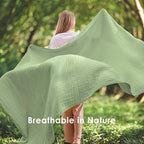 EMME Muslin Blankets for Adults Throw Blanket for Couch Breathable Gauze Soft - Image 6