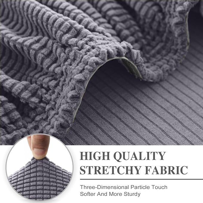 LA MEACK Couch Cushion Covers for Sectional Sofa L Shape Washable Separate Seat - Image 4