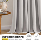 MIULEE Blackout Curtains for Bedroom 2 Panels 40 x 72 Inch Long Cobblestone | - Image 5