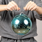 XmasExp Large Christmas Ball Ornaments,2pcs Ligh Blue Giant Shatterproof Plastic Hanging Mercury Xmas Ball Decorations Christmas Tree Ornaments (Lake Blue, 6")