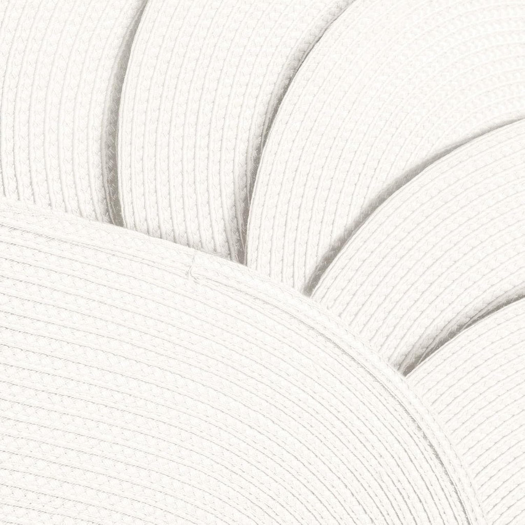 AHHFSMEI Placemats Set of 6 for Dining Table Washable Woven Vinyl Non-Slip 18x12 inches Placemat Heat-Resistant Durable Table Mats for Dining Table Easy to Clean (Oval White,6)