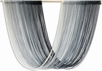 Flber Macrame Wall Hanging Large-Scale Dip-Dye Blue Bohemian Yarn Tapestry Home Room Wall Decor 57" Wx 35" L