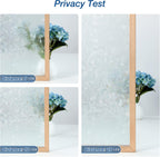 DOWELL One Way Window Film Daytime Privacy, Static Cling Window Tinting Film for Home, Decorative Stained Glass Stickers Heat Control Door Decal Clings, Grayish Silver, 17.5x78.7 inches