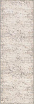 2.6x10 Washable Runner Rug:Modern Abstract Soft Carpet Brown Beige | by FXRHLP