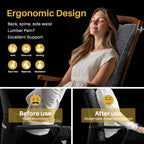 YZ HOME Rocking Chair Cushion, Set of Thicken Seat & Back Chair Cushions with Memory Foam, Non-Slip Chair Pad with Ties for for Indoor&Outdoor Rocker, Dark Grey, 28 * 18 * 5/18x18x5