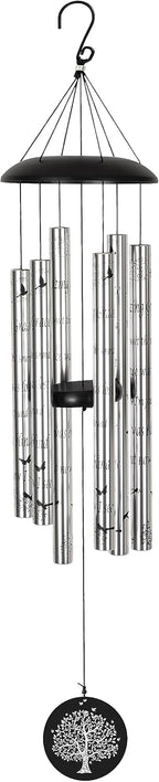 The Wind Chime CO Deep Tone Sympathy Wind Chime with 6 Andonized Aluminum Tubes Tuned Soothing Melody, Memorial Wind Chimes for Outside Decoration (Patio, Graden, Yard) 40"